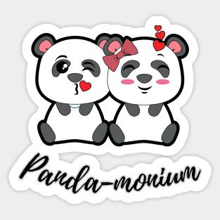 Panda couple Sticker